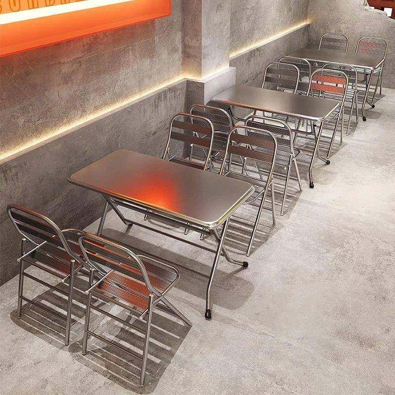 工业风餐饮小吃店不锈钢折叠双层方桌椅烧烤店串串东南亚店桌面,电子元器件市场,其它元器件,淘宝优惠券,粉丝福利购,淘宝优惠卷