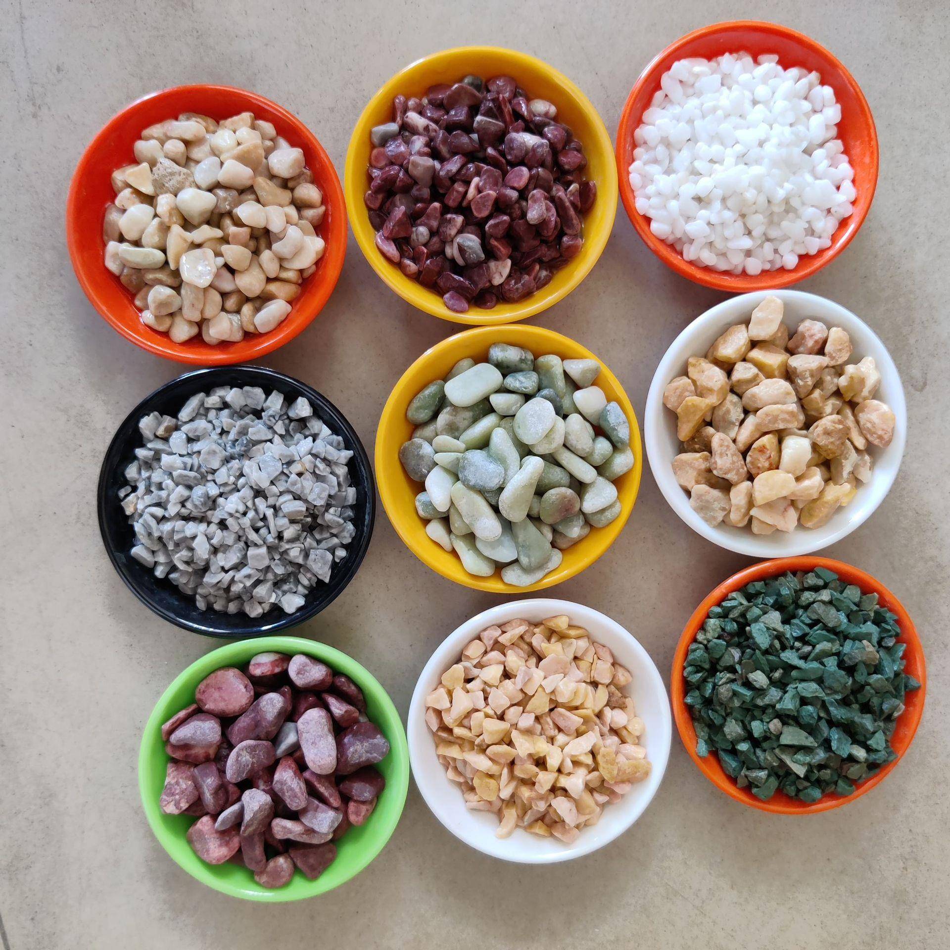 厂家供应水磨石子水洗石透水胶粘石庭院造景地面铺路洗米石鹅卵石