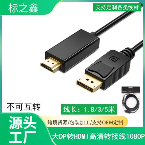 DP转HDMI高清转接线18米3兼容