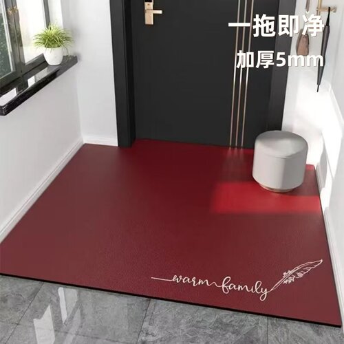 皮革入户门垫加厚免洗耐脏防滑