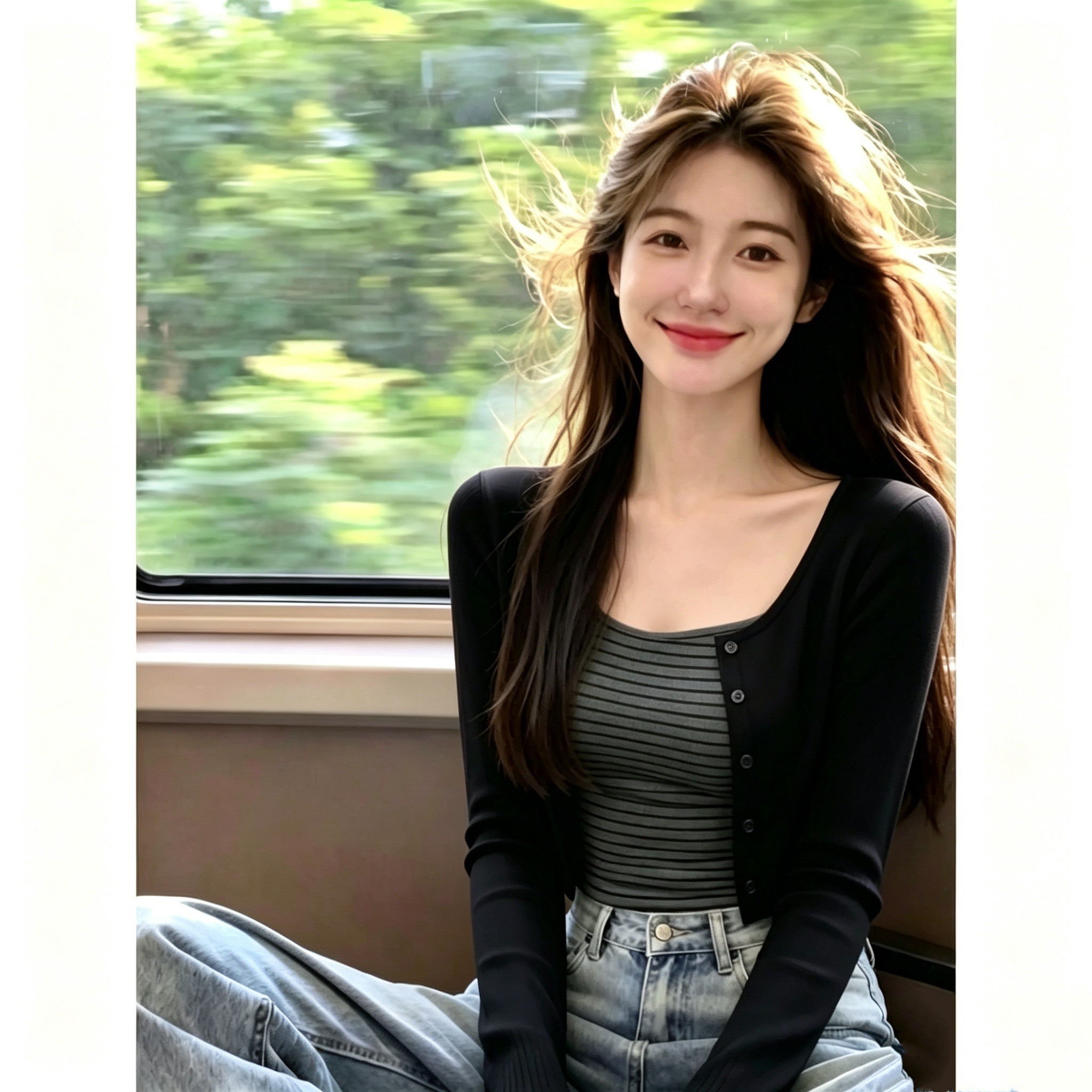 已出货棉260克开衫原版色织条背心条纹抹胸吊带背心女秋修