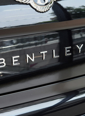 适用于宾利车标 欧陆GT添越飞驰英文字母标 BENTELY字标黑 后尾标