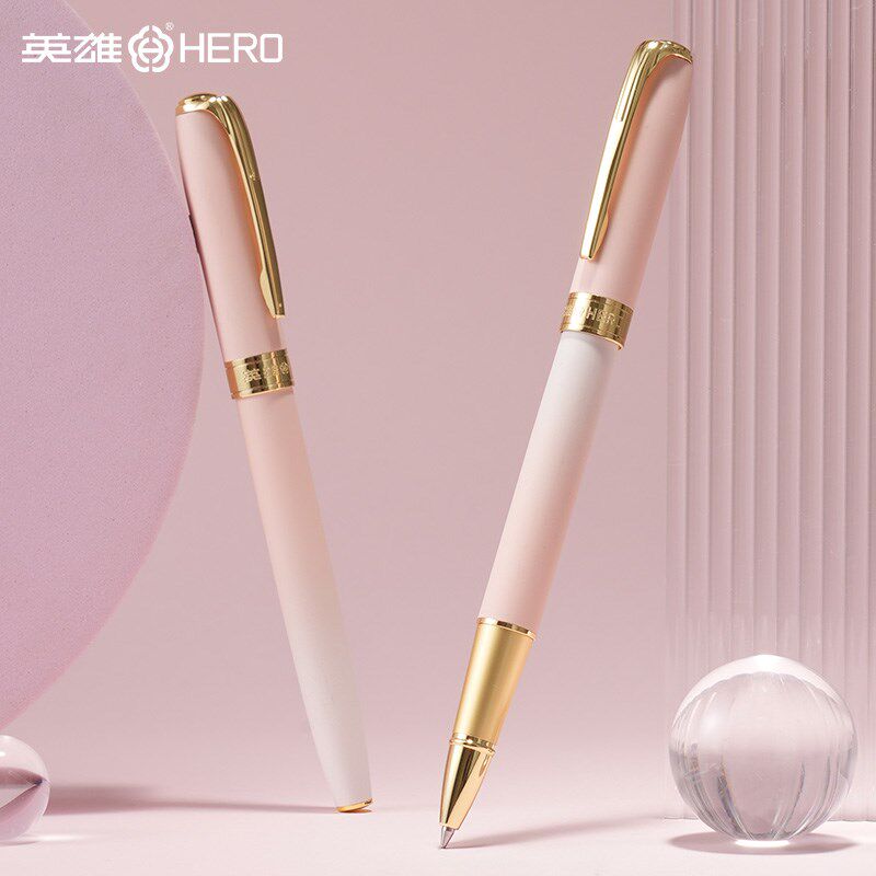 英雄中性笔金属签字笔女士高档办公商务精致礼品签名签单女生高颜