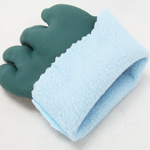 2-10双春蕾966耐油加绒厚冬保暖浸塑手套耐酸碱防滑磨砂工业劳保