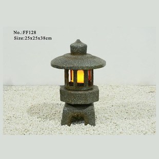 仿古宫灯石灯笼玻璃钢装饰落地别墅花园宫灯摆件中式软装配件造景