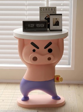 卡通肥嘟嘟左卫门客厅沙发电视柜旁边落地边几床头柜软装饰品摆件