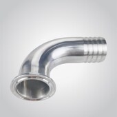 304 皮管弯头卫生级卡箍软管水嘴格林弯管宝塔 316L不锈钢90度快装