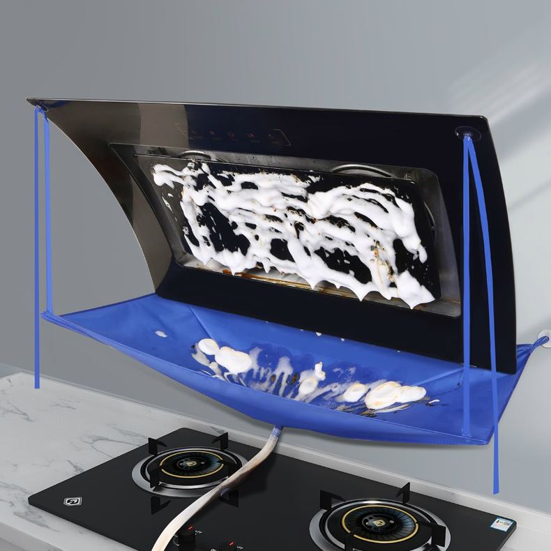 通用型油烟机清洗接水袋厨房吸盘式防水袋清洁袋竈台油污收纳袋罩