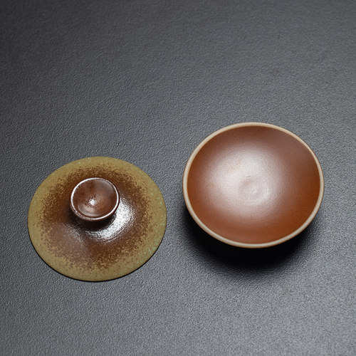 青花白瓷路宝黑粗陶紫砂陶盖碗茶杯单盖子泡茶三才盖碗红茶具配件