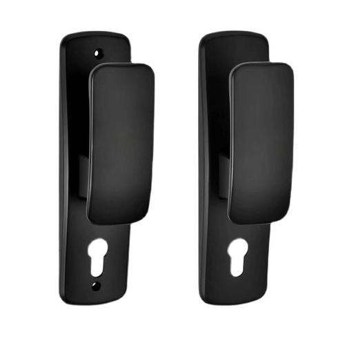 新款室内卧室房间门静音锁具通用型实木门把手黑灰金色直推拉门锁