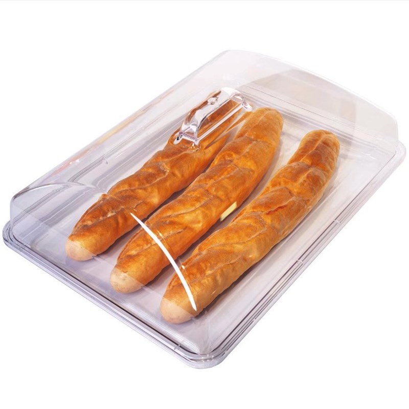 6040食品盖防尘罩塑料盖子长方形面包盖蛋糕盖熟食盖透明保鲜盖