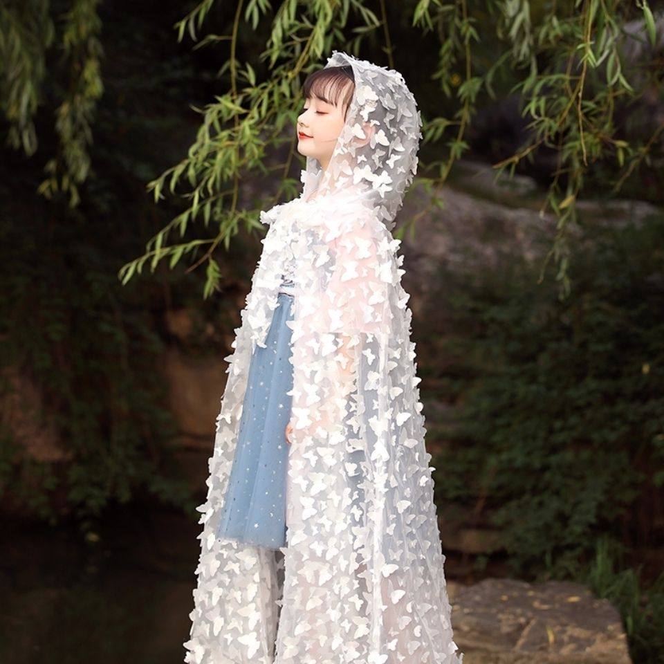 披风汉服古风蝴蝶斗篷女童新年走秀古筝演出服户外公主裙中大童夏,童装/婴儿装/亲子装,儿童礼服,淘宝优惠券,粉丝福利购,淘宝优惠卷