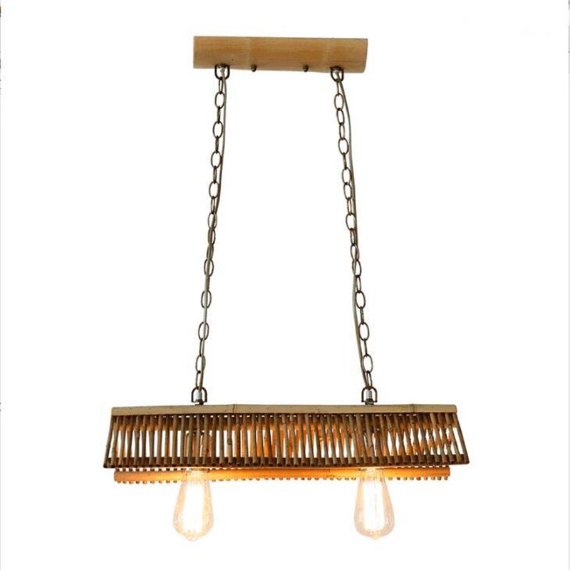 美式乡村灯具竹艺手工禅意创意灯客栈民宿火锅店饭店复古吧台吊灯