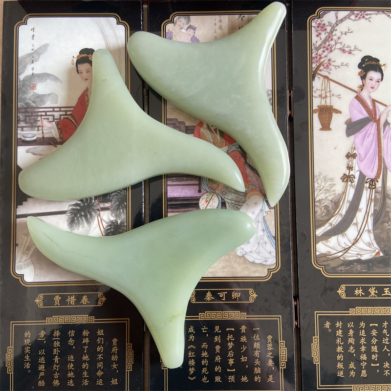 天然玉石足底按摩器棒足疗工具点按穴位棒锥脚底颈椎通经络三角雀