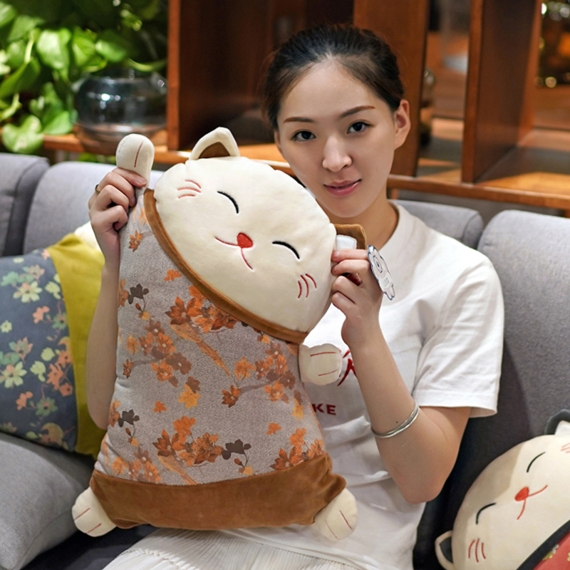 抱枕被子两用办公室女生睡觉汽车内护腰靠垫车载靠枕午睡神器毯子