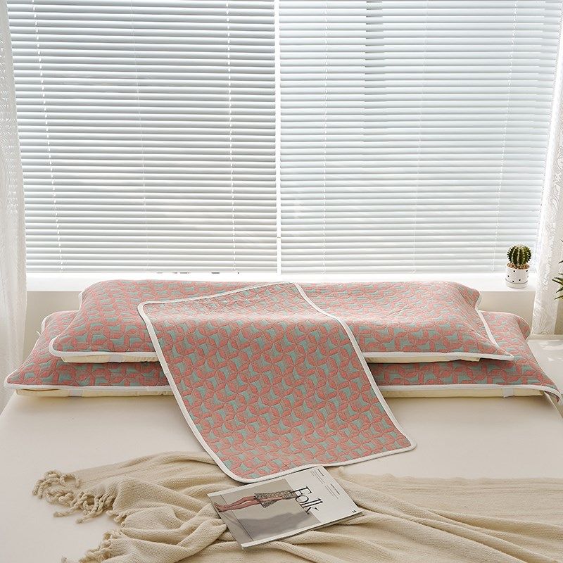 2025新款全棉纱布双人长枕巾家用简约百搭单只装纯棉简约百搭枕罩