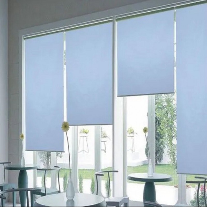 遮阳卷帘卫生间卧室办公室厨房铝合金落地窗防水遮光帘子防晒拉珠