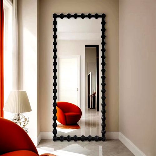 中古风复古全身镜网红色服装店试衣穿衣镜壁挂墙设计师高级落地镜