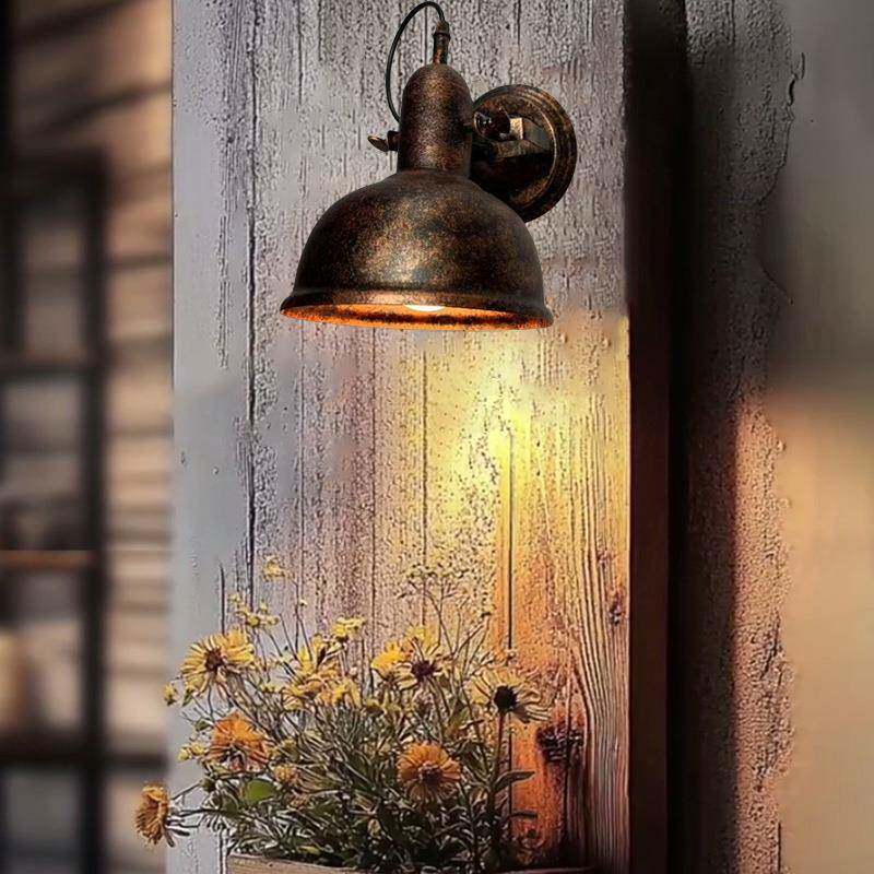 复546古铁艺户外工壁灯餐厅墙壁装饰商照明灯程铺大门两侧壁灯工