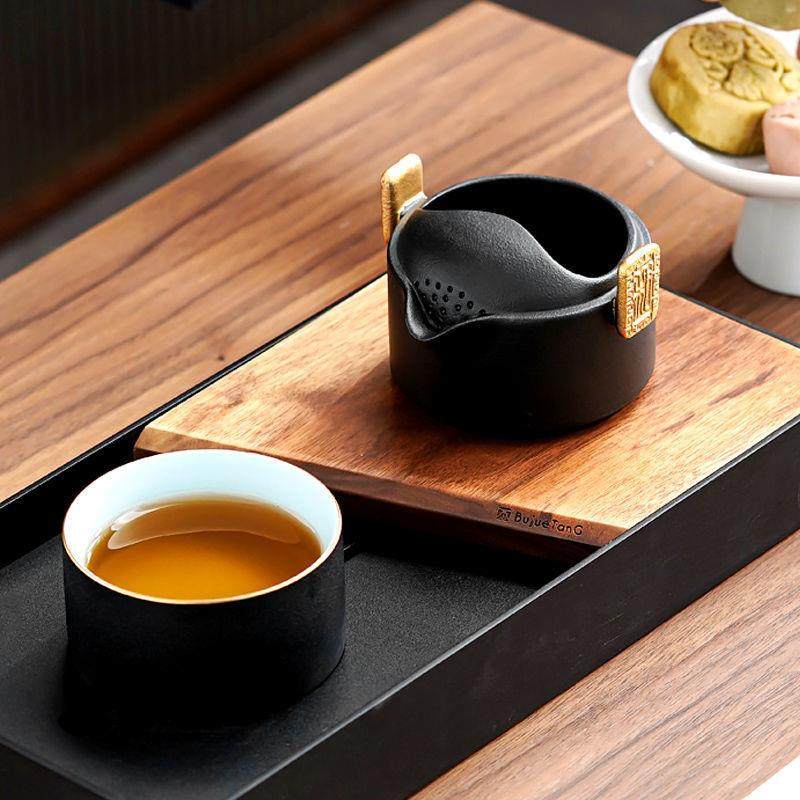 家用公陶泡瓷茶杯快客旅杯一壶一杯户外单人行便TVQ携办包茶具套