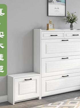 家实翻斗鞋柜超木薄简用门口约现代玄关大容量带抽屉阳台收YXT纳