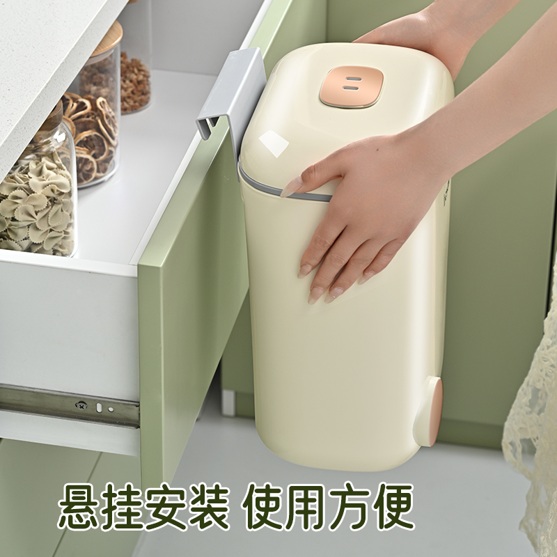 家用壁挂式垃圾桶厨房垃圾箱厨余A垃圾收纳桶厕所带盖子子分类垃