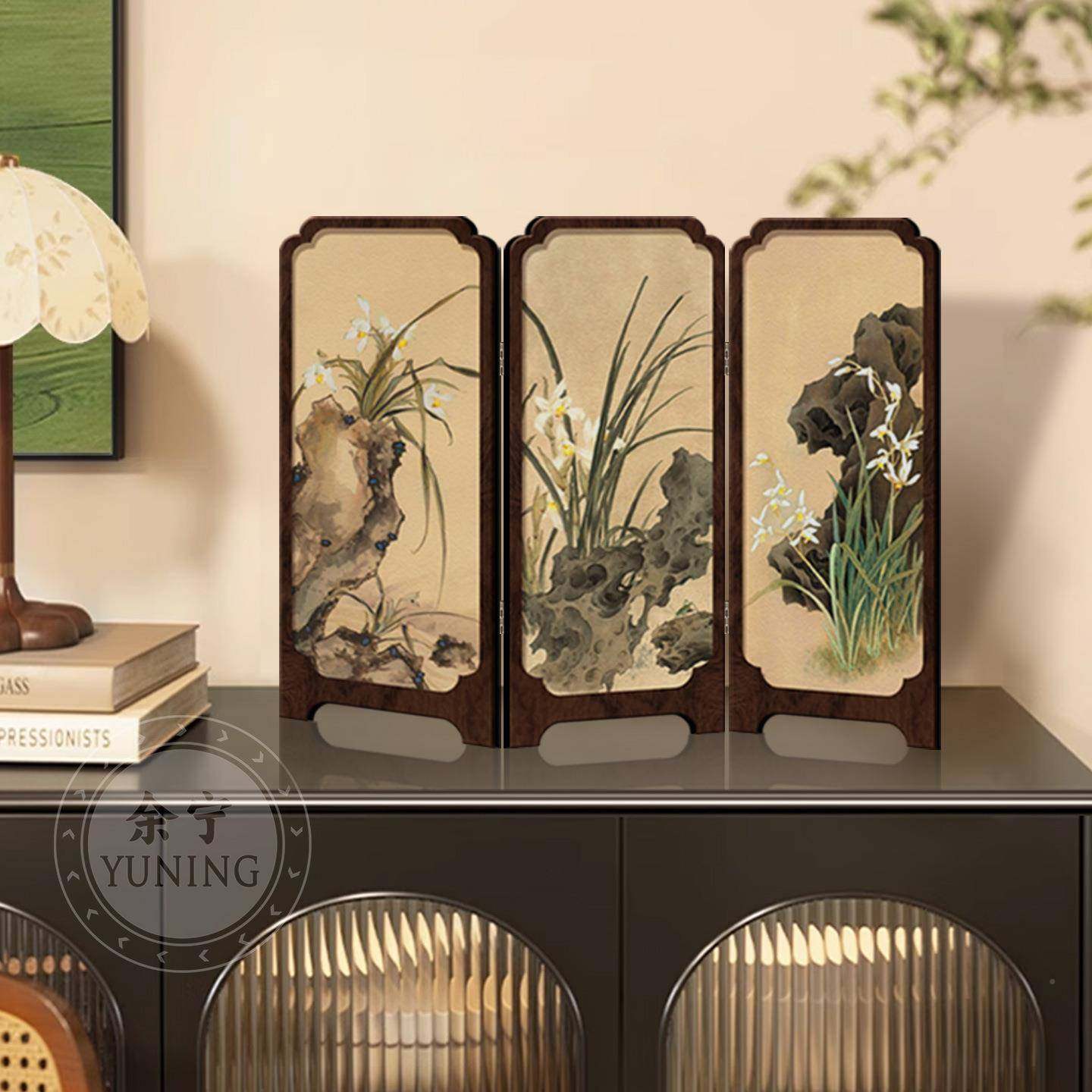 复中古办风墨F995797M小屏风桌面摆件新竹中式公室茶桌玄关柜装饰,家居饰品,装饰摆件,淘宝优惠券,粉丝福利购,淘宝优惠卷