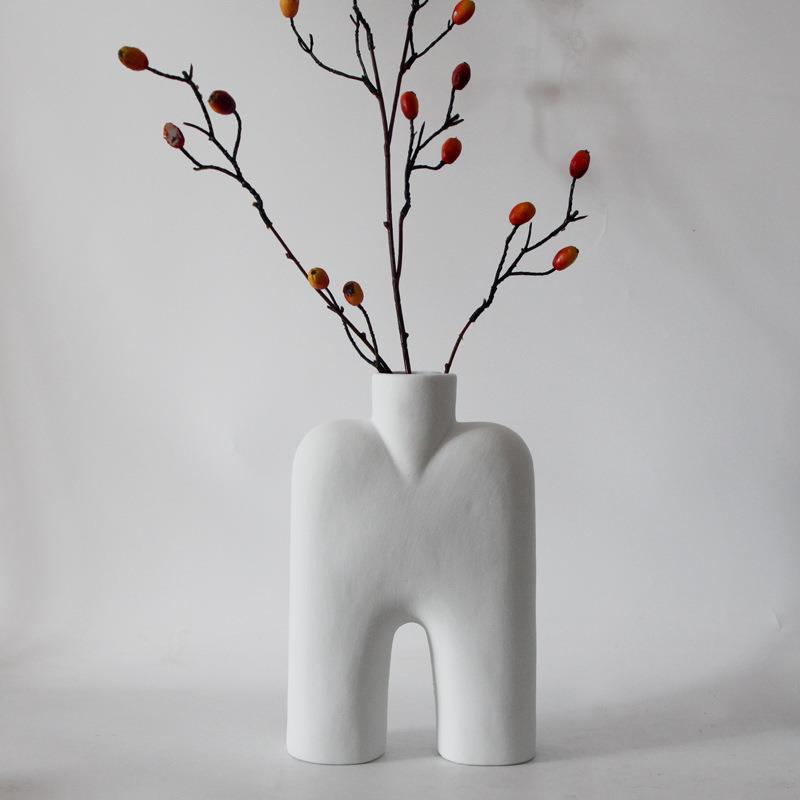 现代简约陶瓷花瓶摆件家VGX居客色厅插花花器酒店白板房间软装样