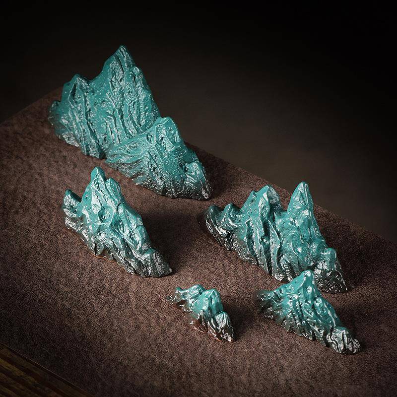 新中陶瓷假山摆件厅书房玄关禅客FBC意软装饰式品微景观鱼缸景造