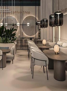 创餐厅店桌椅茶楼卡饭高级咖啡厅奶茶意61353店座洽谈区休闲桌椅