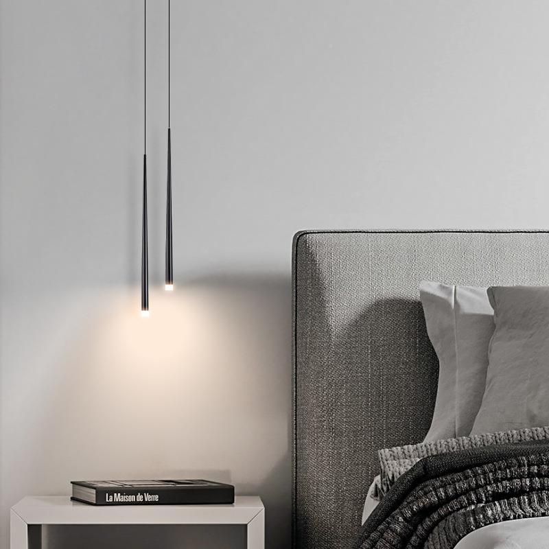 床3872吊头灯现代简约北欧卧室极长线奢设计师轻个性创意简网红小