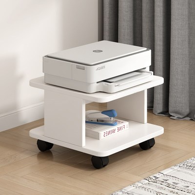 电脑桌打印机置物架落地可移动打印柜放置台承R重办公桌边多层支