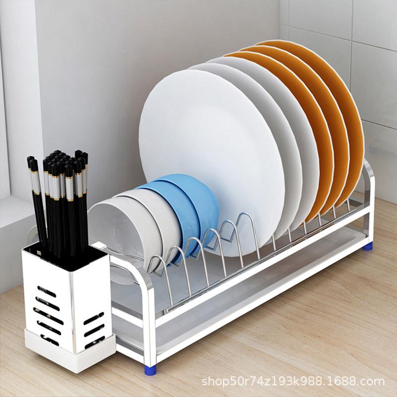 304不锈钢碗碟沥架水架篮厨房置物架碗收纳沥水小305型单层盘碗筷