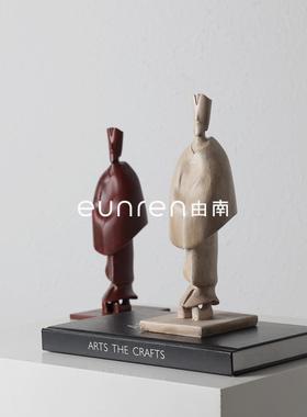 现代家北欧简约创意抽象物树脂DLV雕塑摆件居墙柜房样板人书房软