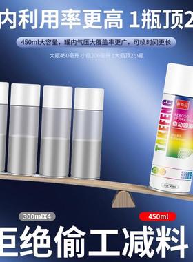 银整大瓶大量自动手摇箱自喷漆450ML巨红色黑白容色灰色金属防锈