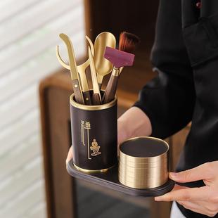 大高7817档电茶木道六君子杯垫套组泡茶工具全茶黄铜茶杯托功夫具