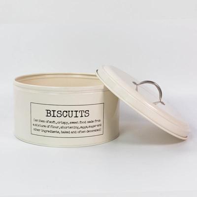 纳粉颜复古风扁圆形铁密艺饼干瓜55091子零食糖果封罐桌面收防盒