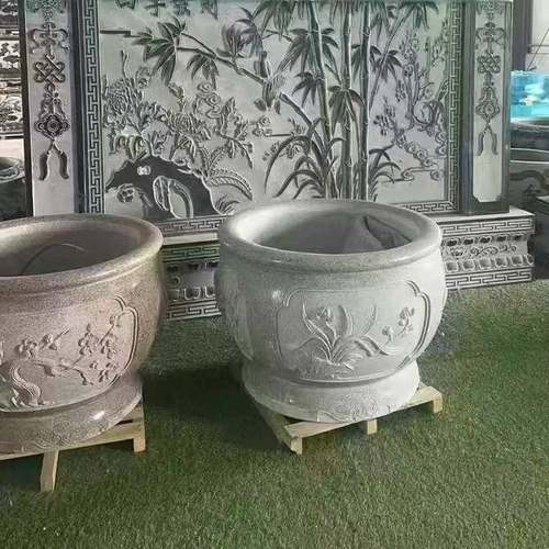 A-13石缸外户荷养花缸石门海仿古鱼缸庭院青鱼花岗岩石头水缸石雕