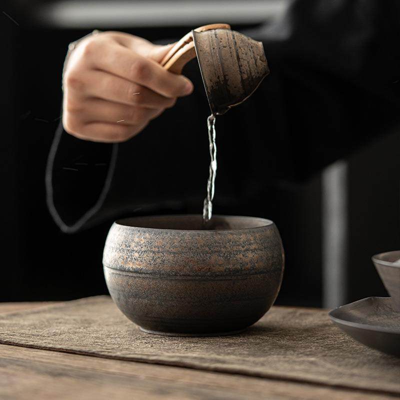 九匠风粗陶釉茶洗干建水茶铁杯55769洗茶渣泡缸水盂仿风过滤古水,农机/农具/农膜,其它农用工具,淘宝优惠券,粉丝福利购,淘宝优惠卷