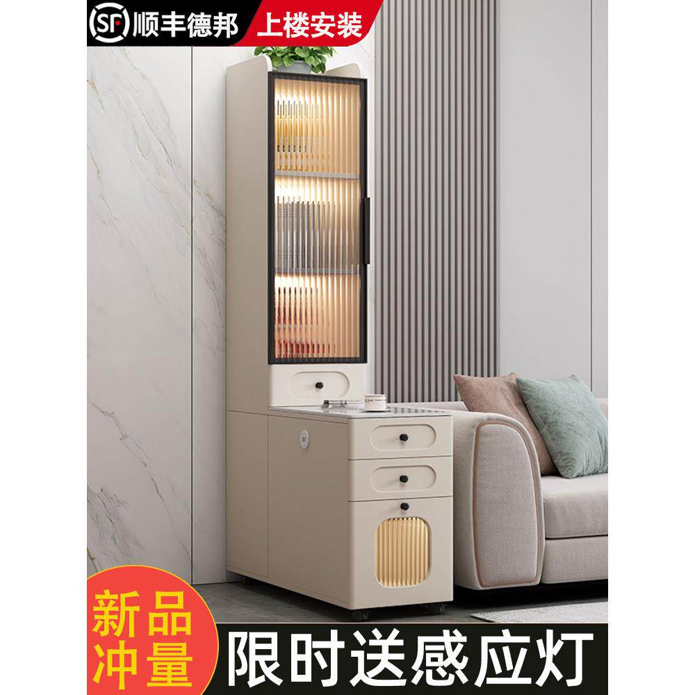 岩板沙发边柜侧边柜床头小边几客厅家用角几隔断置物柜茶水储物柜
