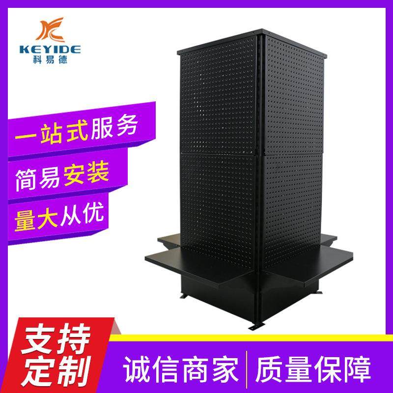 四面孔板货架电动工具架 五金配件陈列架日用百货四面工具架