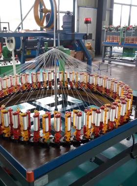 耐磨自熄管编织机64锭96锭高速XD64锭自熄套管编织机
