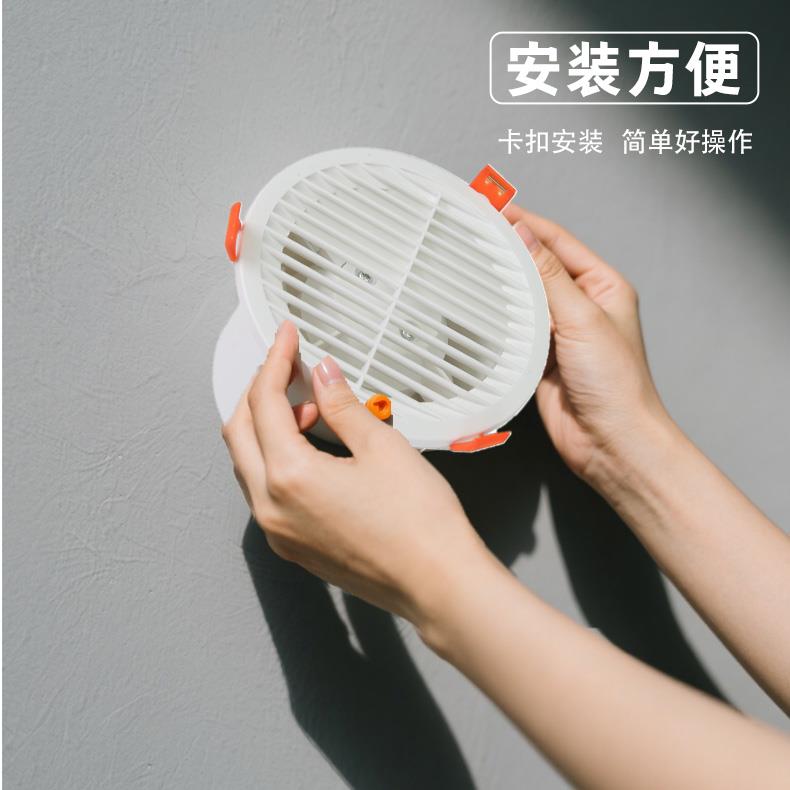 迷你小型圆形排房风扇卫嵌入式蜂窝板间厨生换气扇静音便捷ARM安