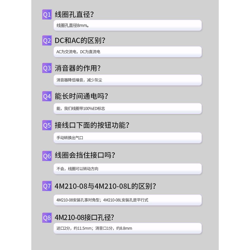 气动电磁阀缸4m210-08气10-10磁控制阀22弗康德30v阀门执行器气电