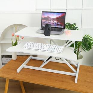 8c子m电脑桌面升台气降动款 办855公桌升降桌 可折叠0电脑桌站立式