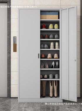 鞋柜家用门口简户易钢制带锁门外入柜子玄关楼VPY道鞋铁架纳子皮