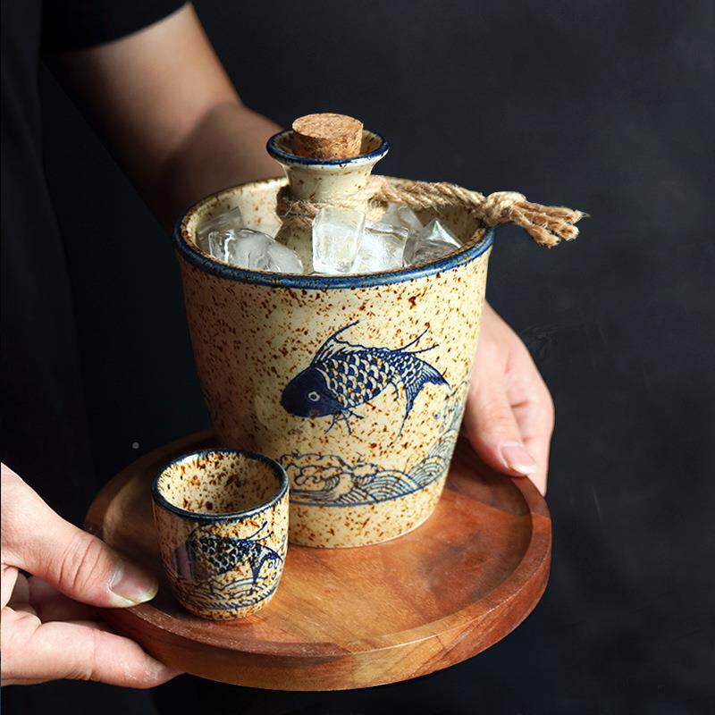 盅酒杯清酒烧套装无品牌/杯分酒白酒家用冷日式酒具陶瓷器酒酒壶