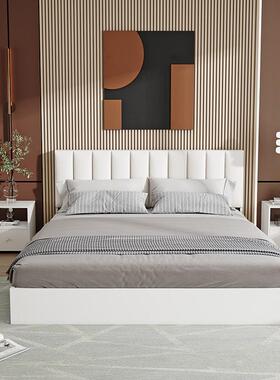 实木现代简约.5米单板式美床式双人床1.8米经济型出1租房软包PC55