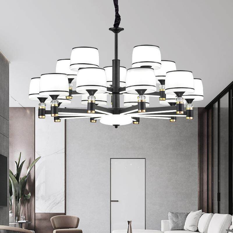 欧吊灯现北卧代简约餐009厅室奢华大气家用防尘美式厅新款客灯具