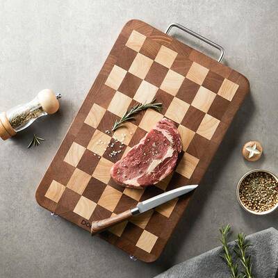 星罗棋布实木木切菜板家LSL30510用案板黑胡木整菜板板轻奢抗菌砧